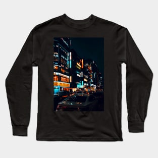 Busy Nights (Orange and Teal edition) Long Sleeve T-Shirt